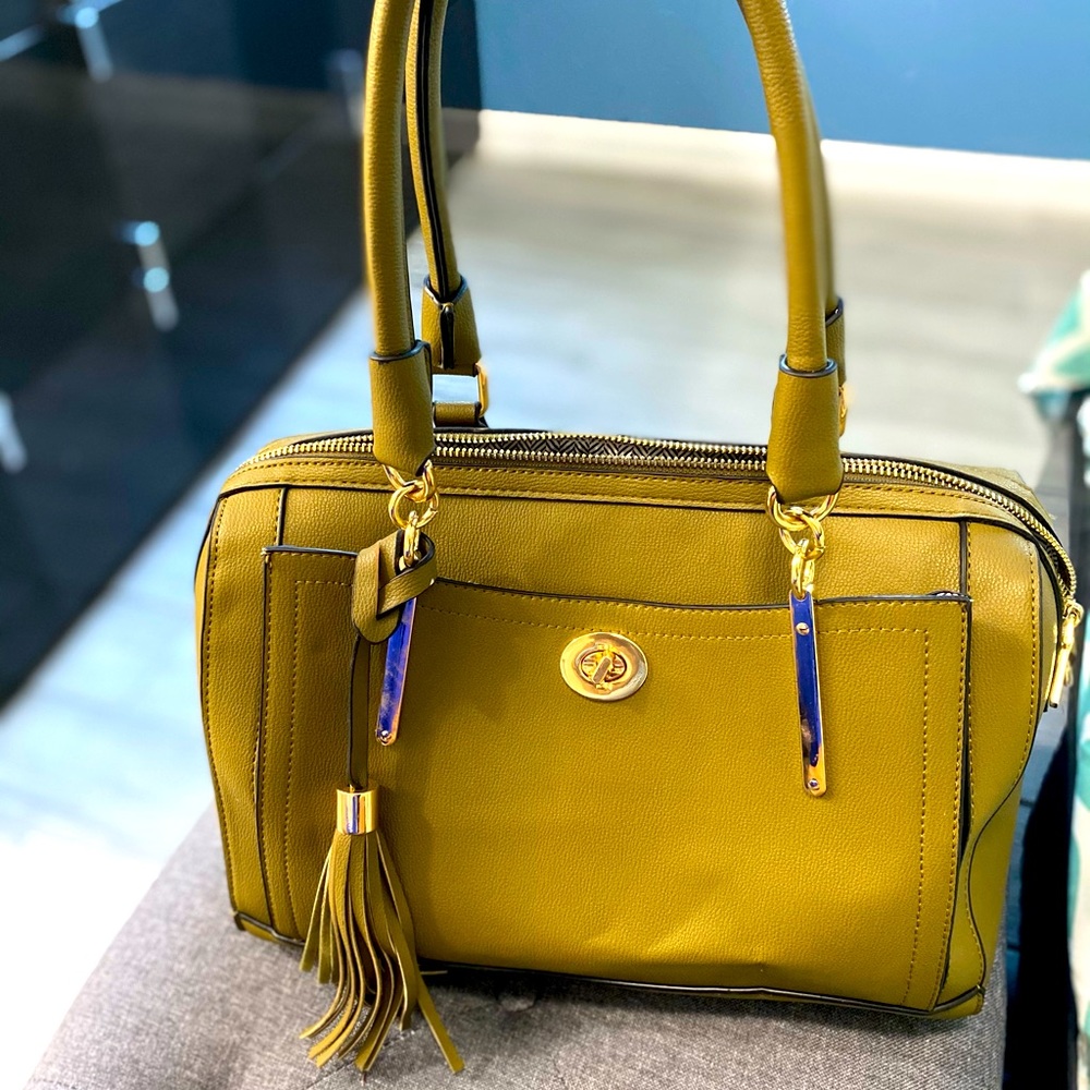 Olive color handbag